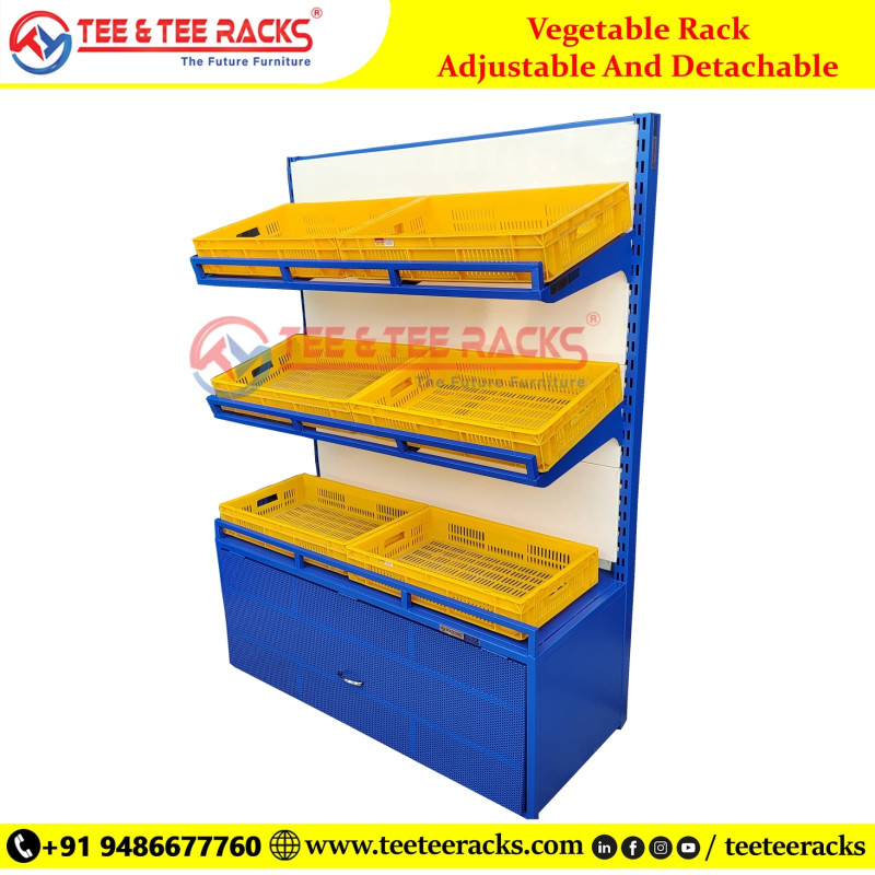 VEGETABLE RACK WITH BOTTOM  STORAGE BOX Model 5