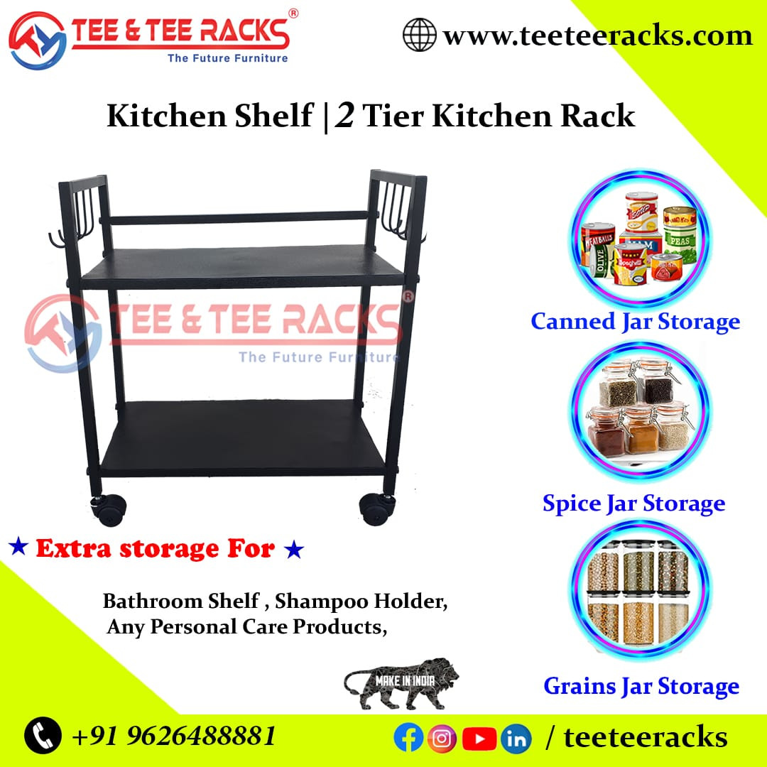 TEE & TEE Kitchen Shelf - Quality storage kitchen rack with hooks